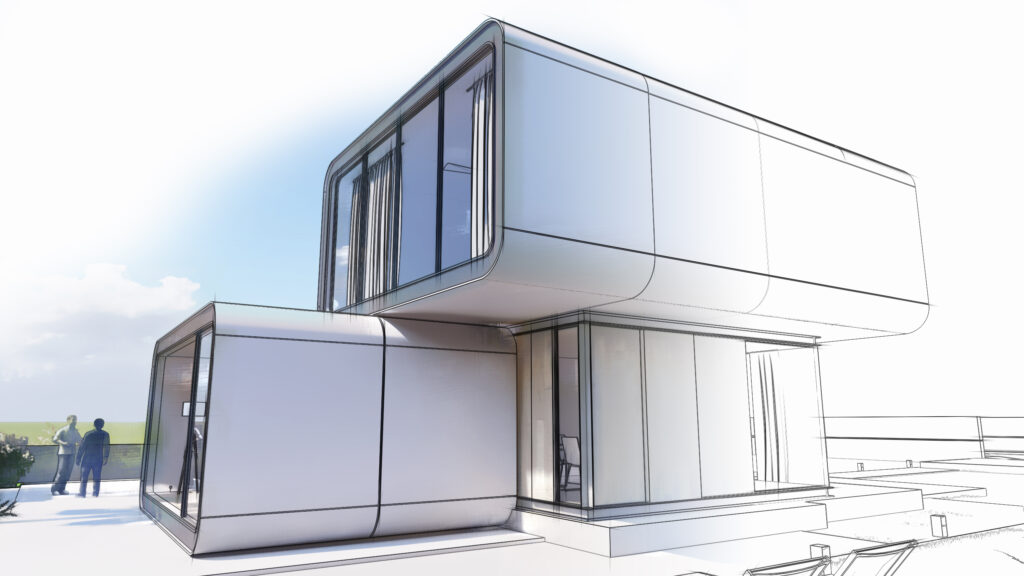 Architectural 3D Drafting of a Modern House